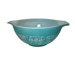 Vintage Pyrex #442 Amish Butterprint Turquoise Cinderella 1-1/2 Qt Mixing Bowl